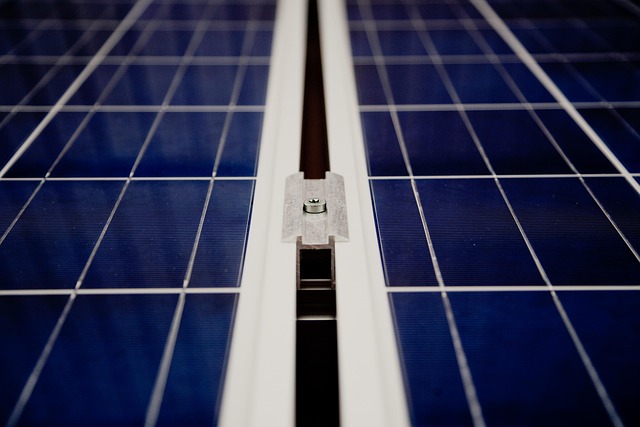 solar panels array on Canadian rooftop with monitoring sensors installed